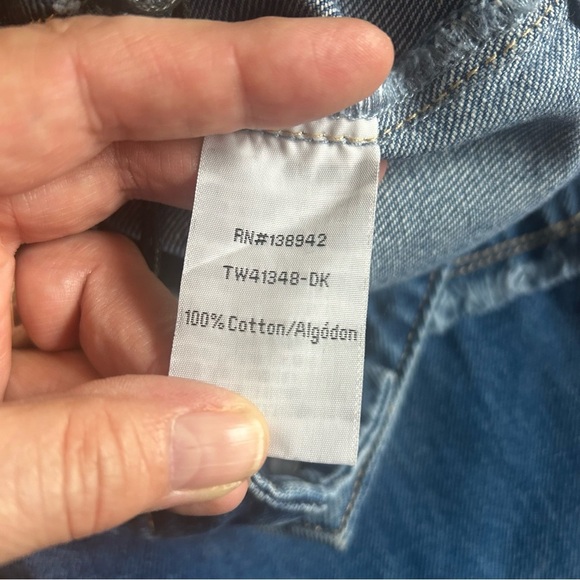 NWT Twelve on Twelth Dark Wash Denim Maxi Skirt S Frayed Hem Asymmetrical - Picture 6 of 12